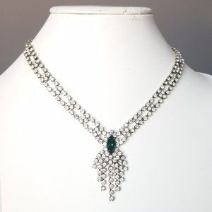 Eisenburg ICE Diamond & Emerald Rhinestone Elegant Necklace